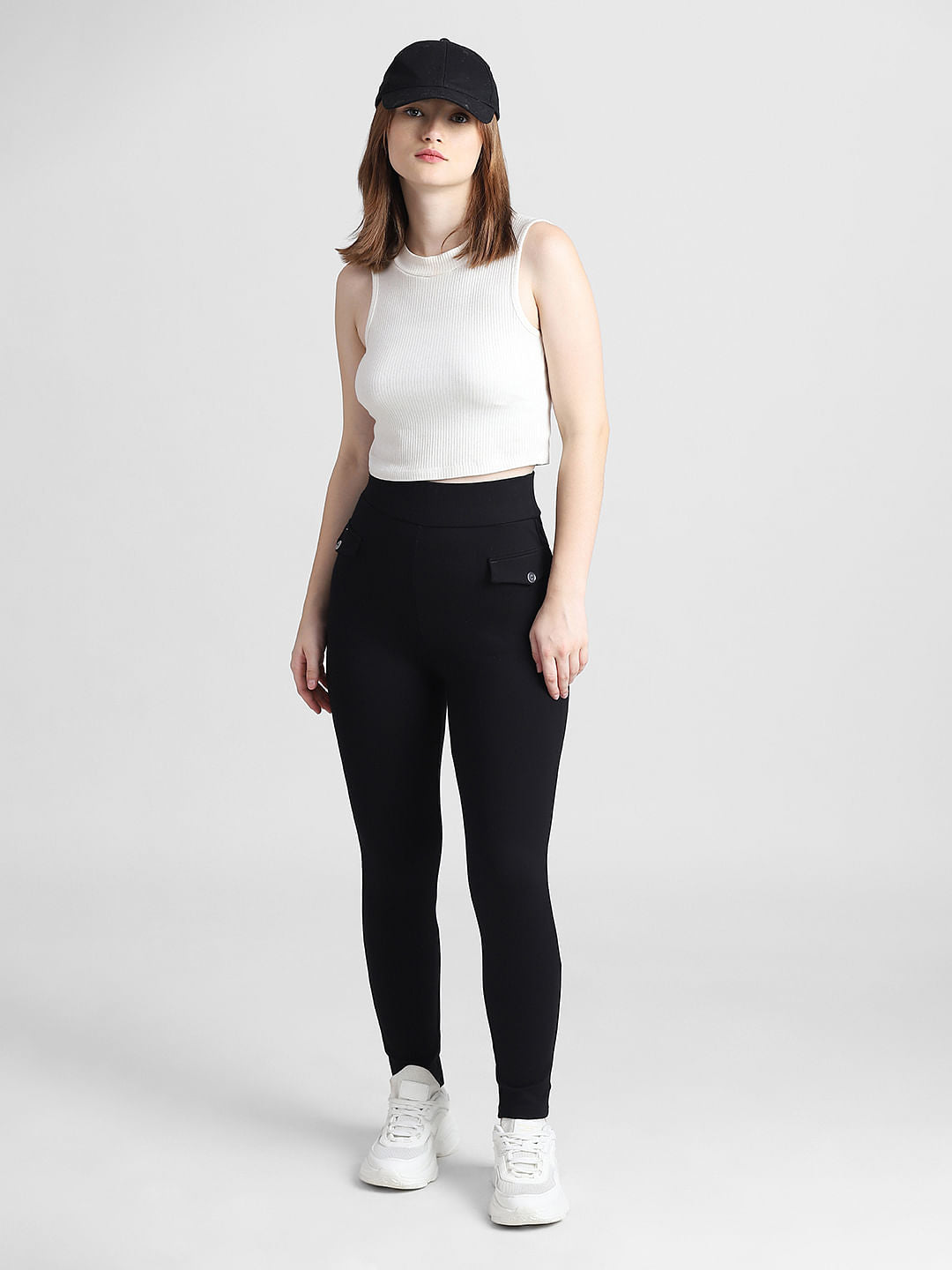 Black High Rise Skinny Fit Leggings