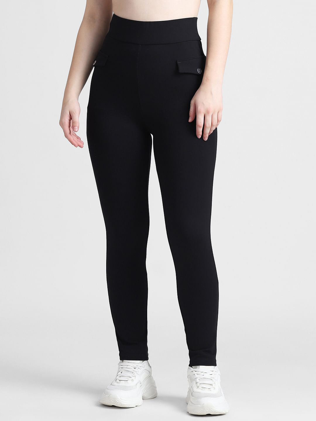 Black High Rise Skinny Fit Leggings