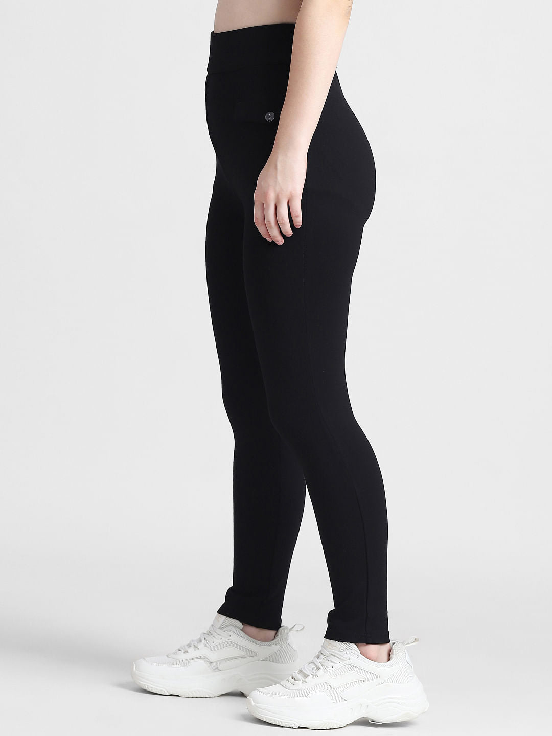 Black High Rise Skinny Fit Leggings