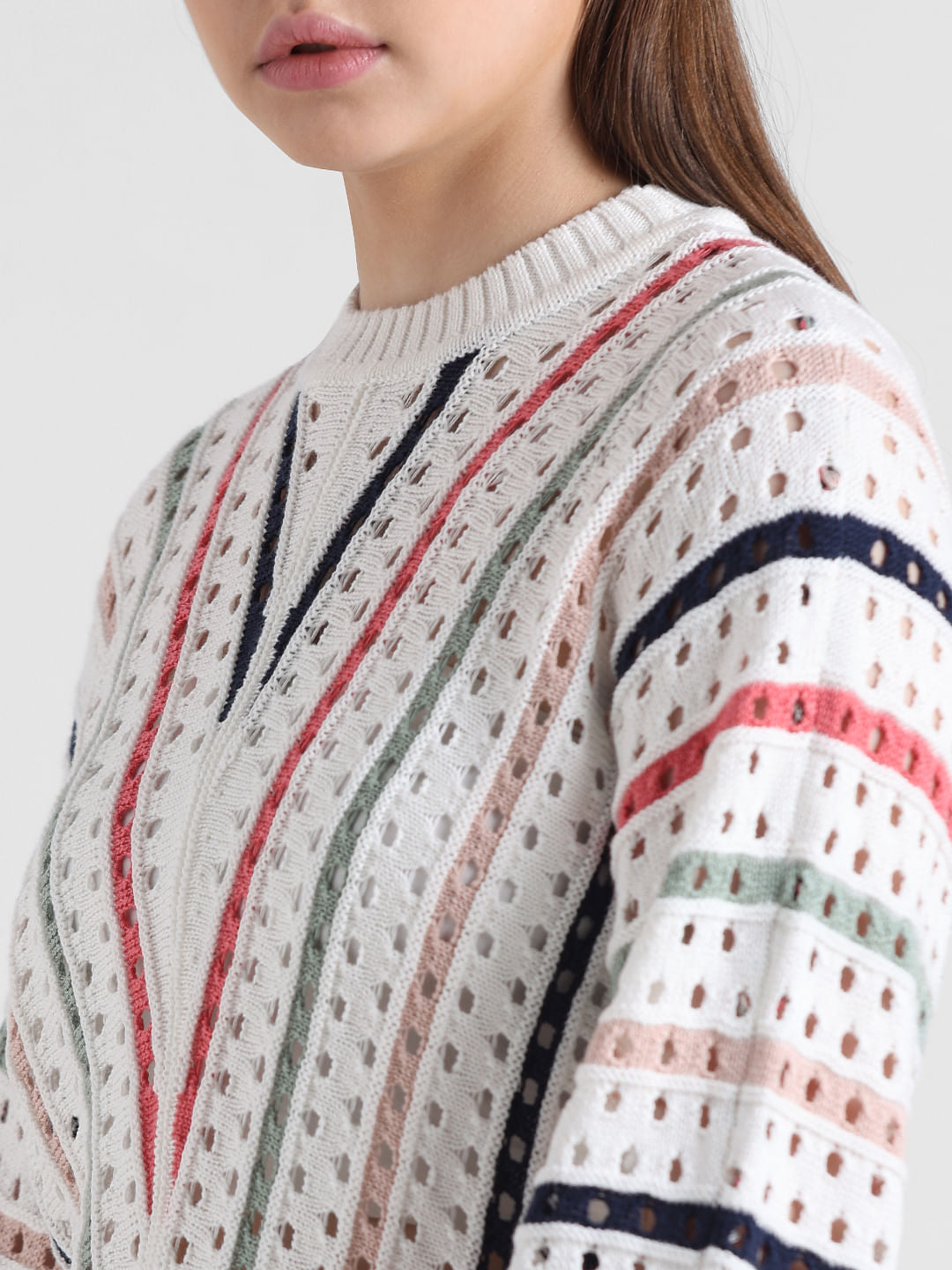 White Knitted Pullover