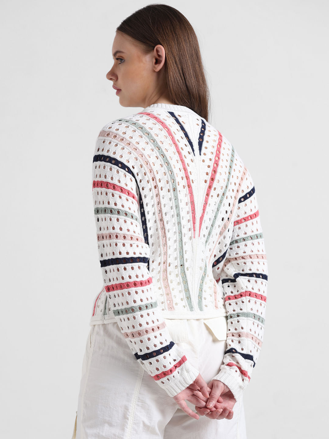 White Knitted Pullover