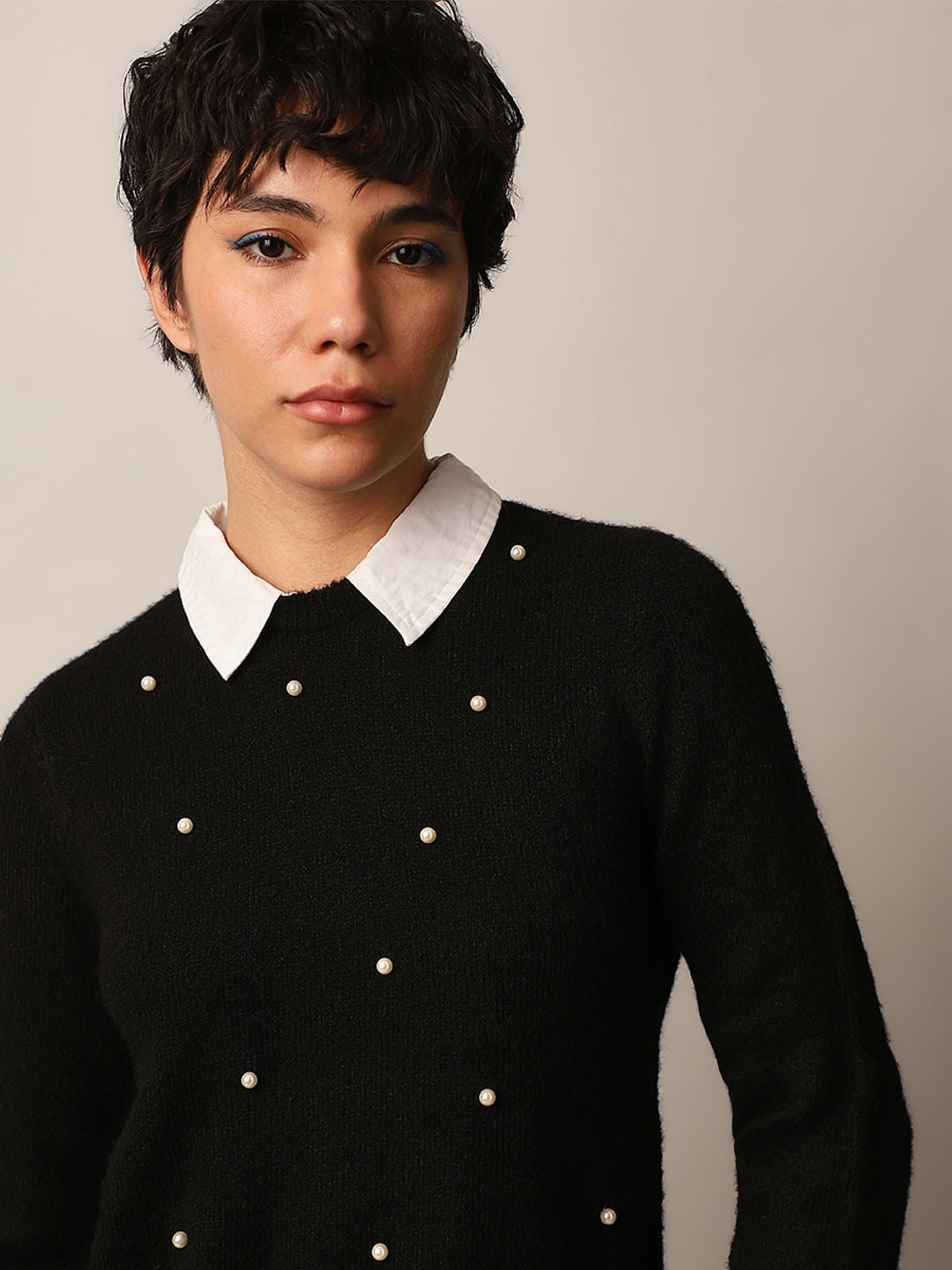 Black Embellished Pullover