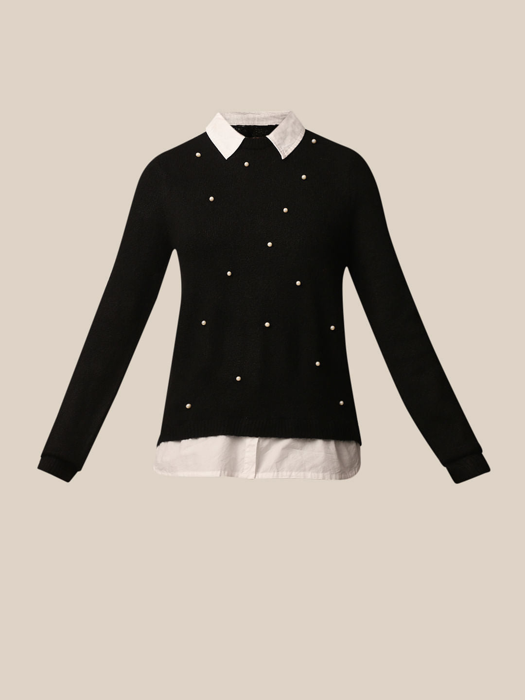 Black Embellished Pullover