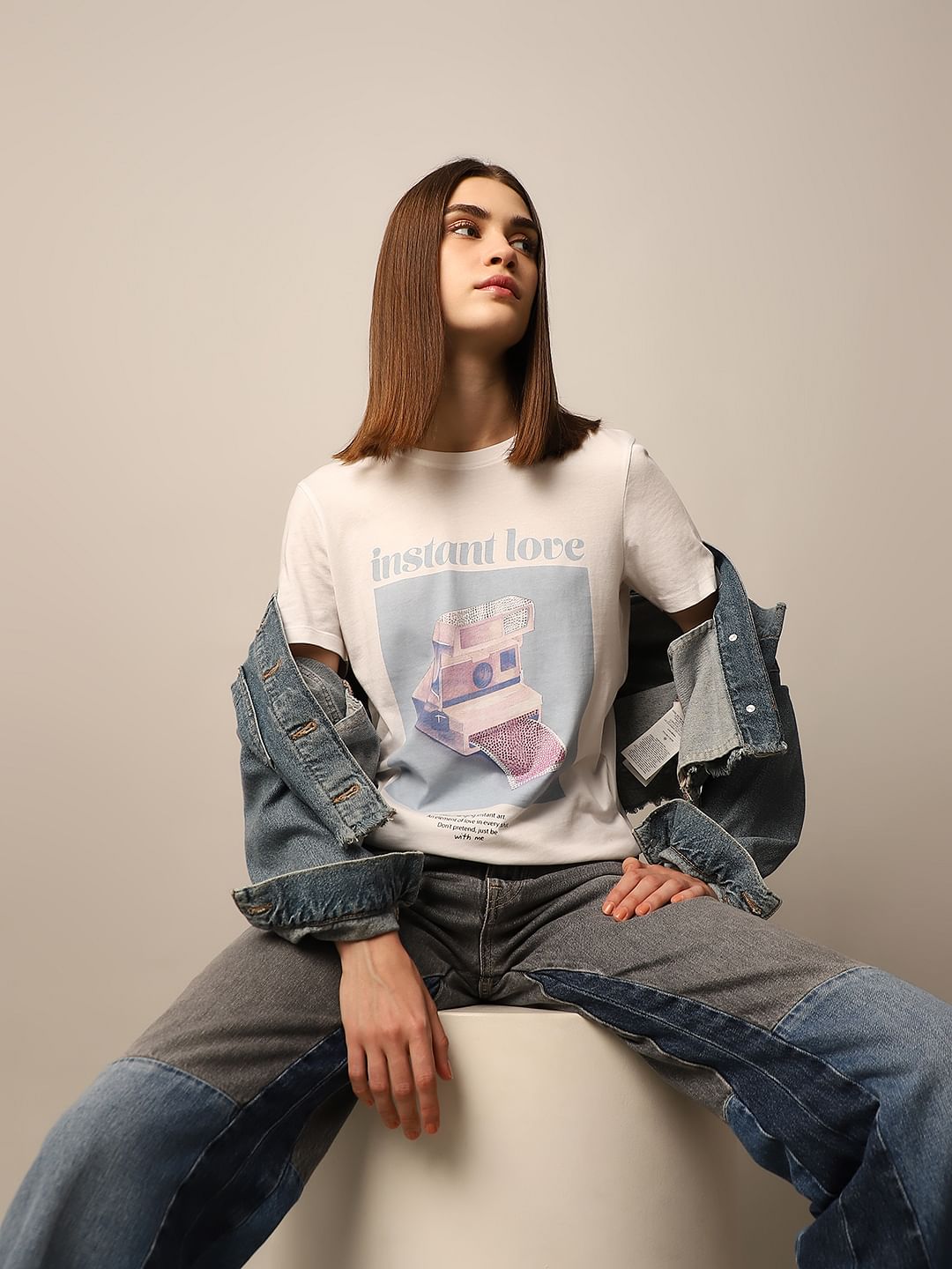 White Printed T-Shirt