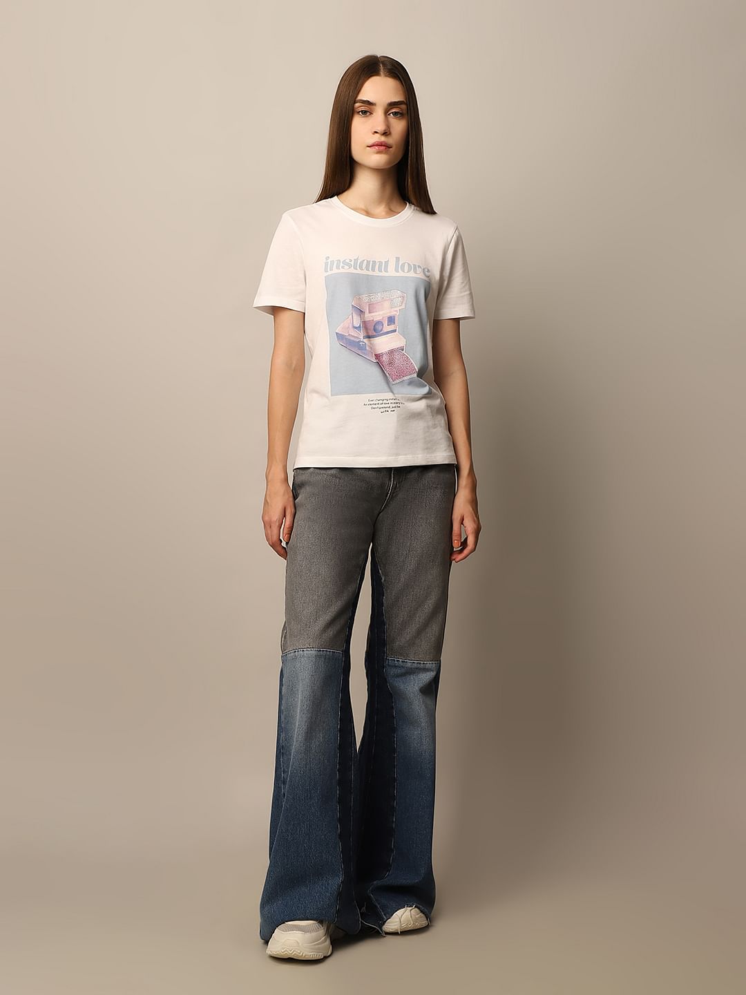 White Printed T-Shirt