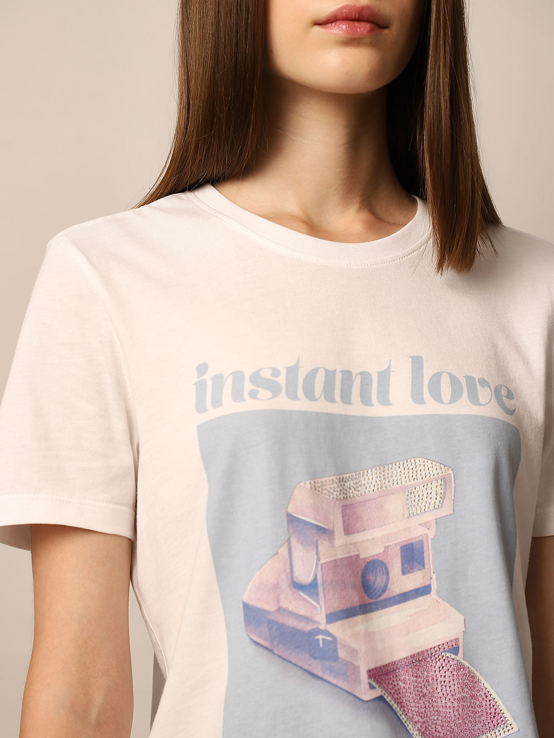 White Printed T-Shirt