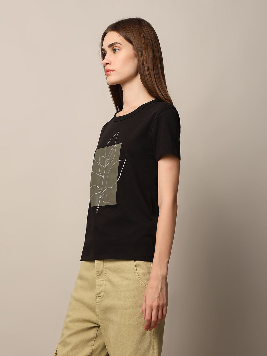 Black Printed T-Shirt