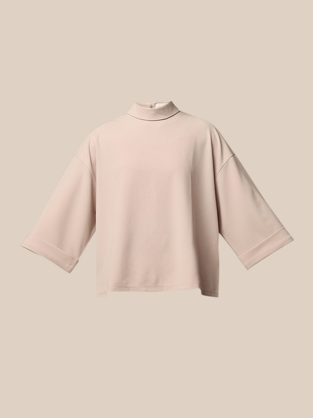 Beige Oversized Top