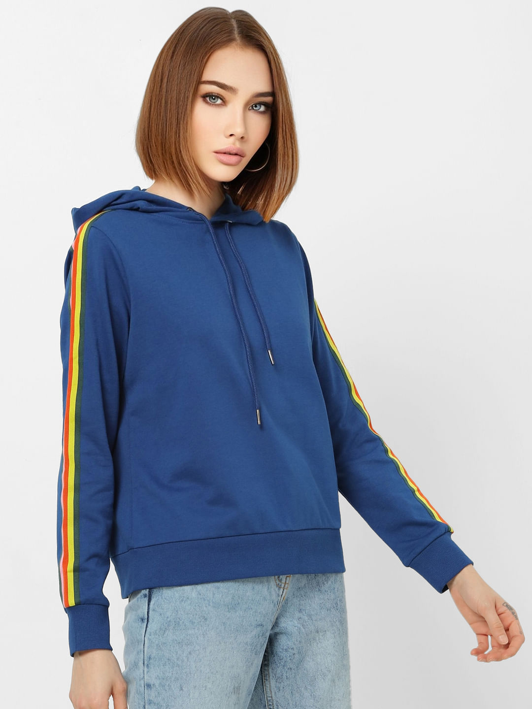 Blue Hooded Sweatshirt