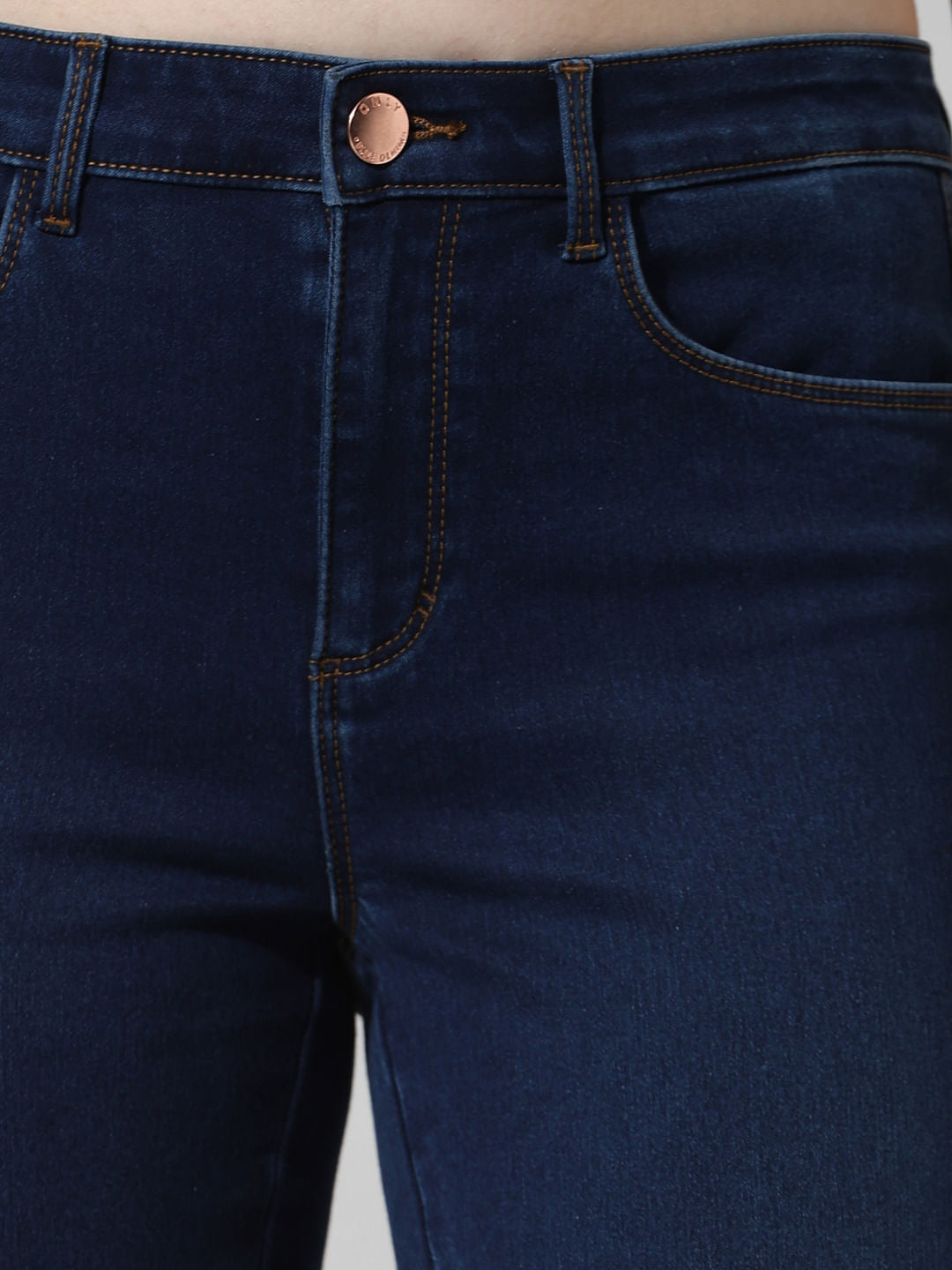 Blue Mid Rise Carmen Skinny Fit Jeans