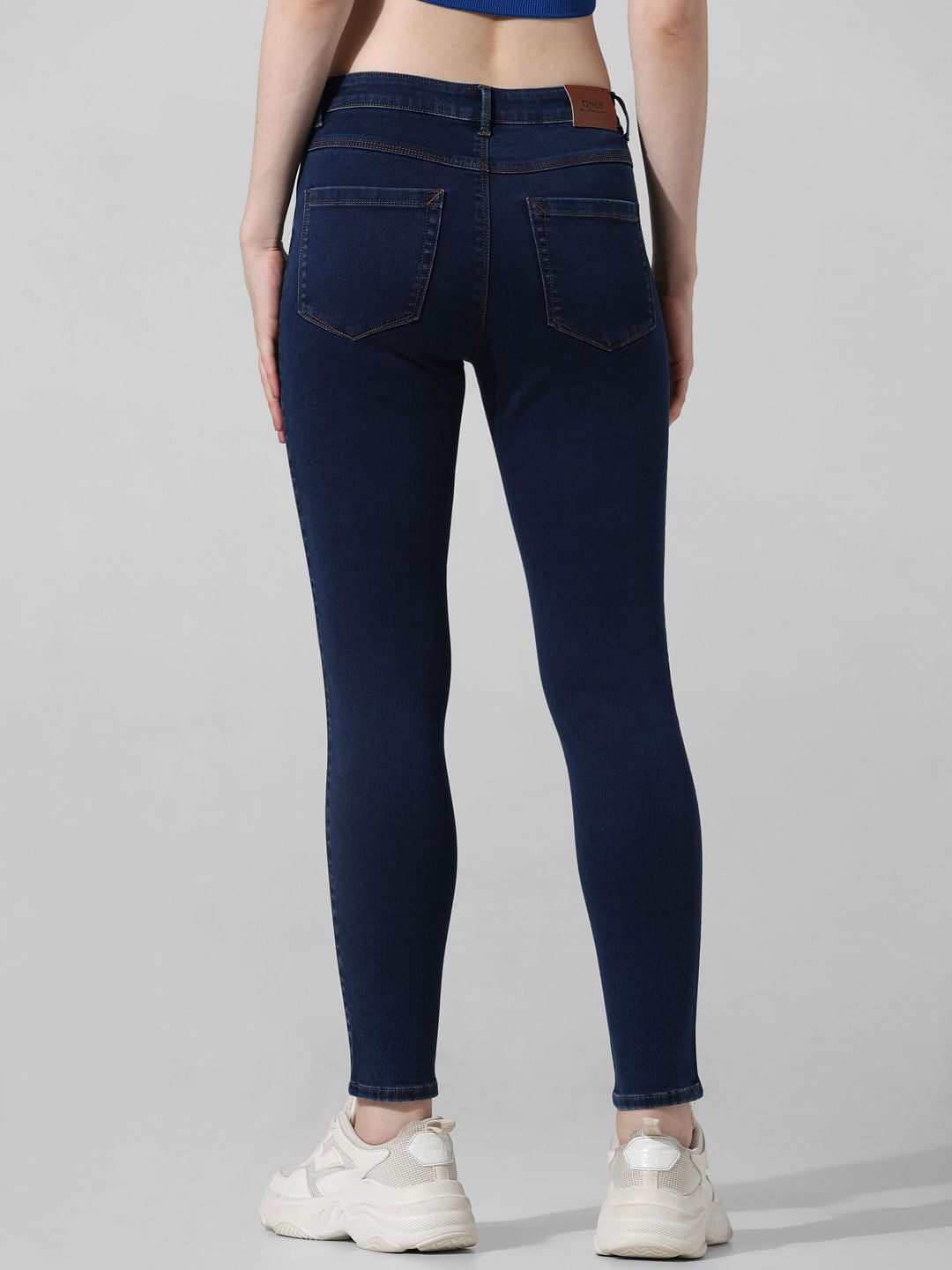 Blue Mid Rise Carmen Skinny Fit Jeans