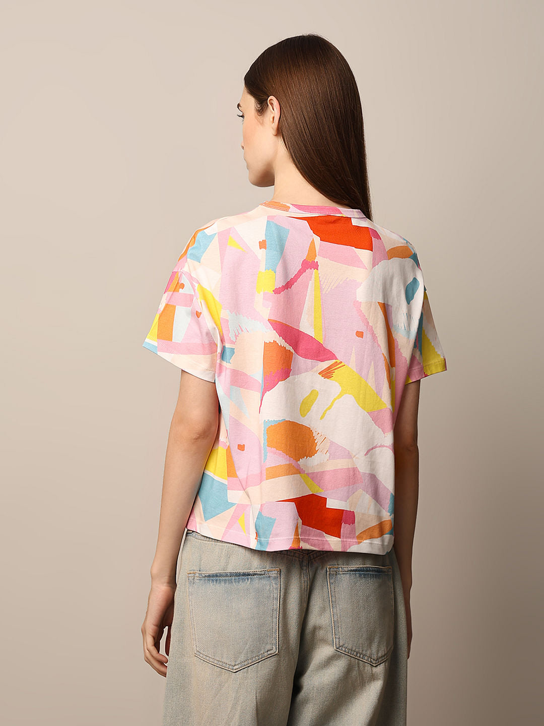 Multi-Colour Printed Boxy T-Shirt