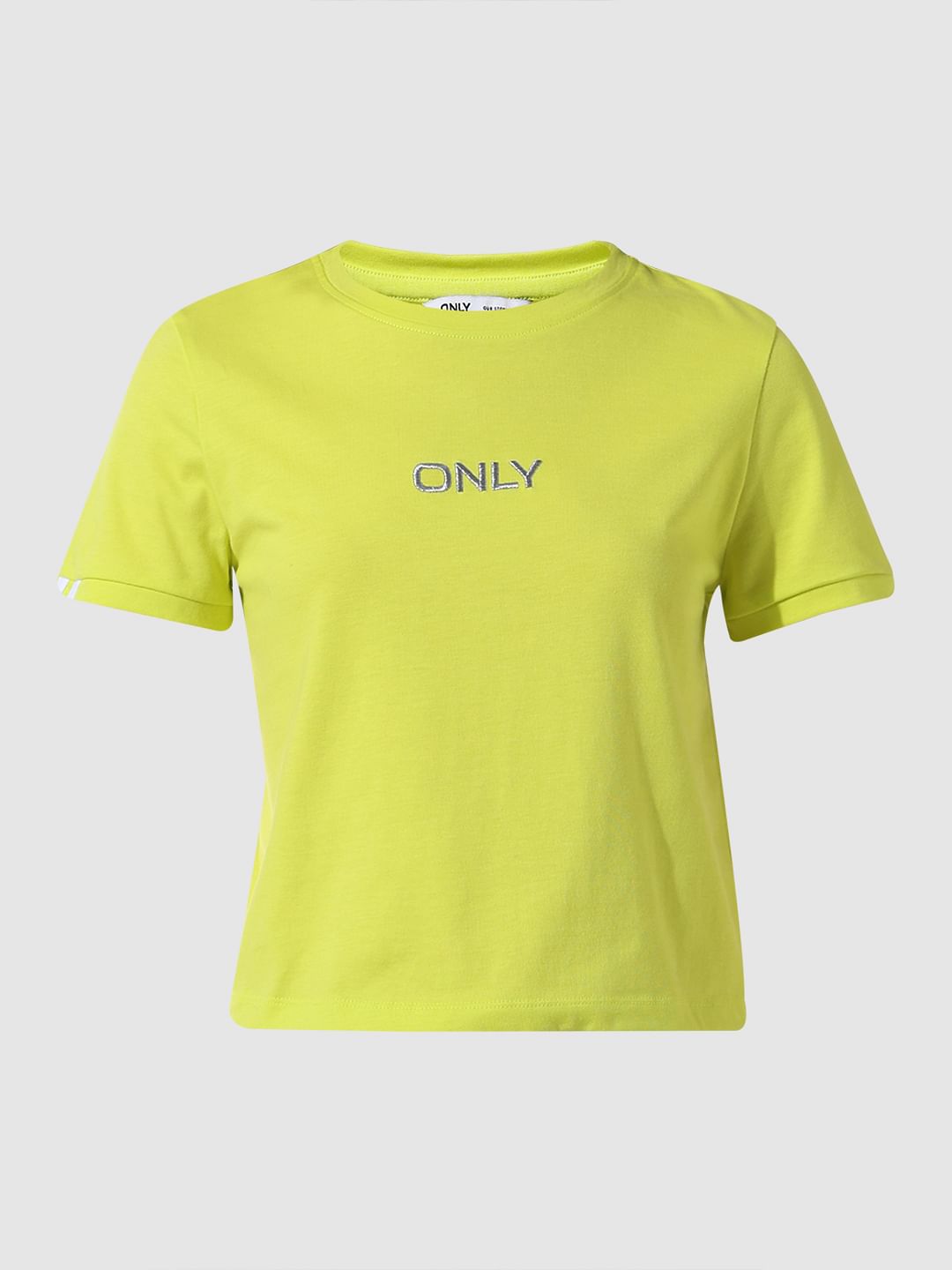 Neon Yellow Cropped T-Shirt