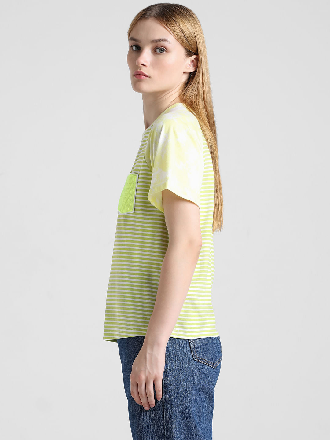 Yellow & White Striped T-Shirt