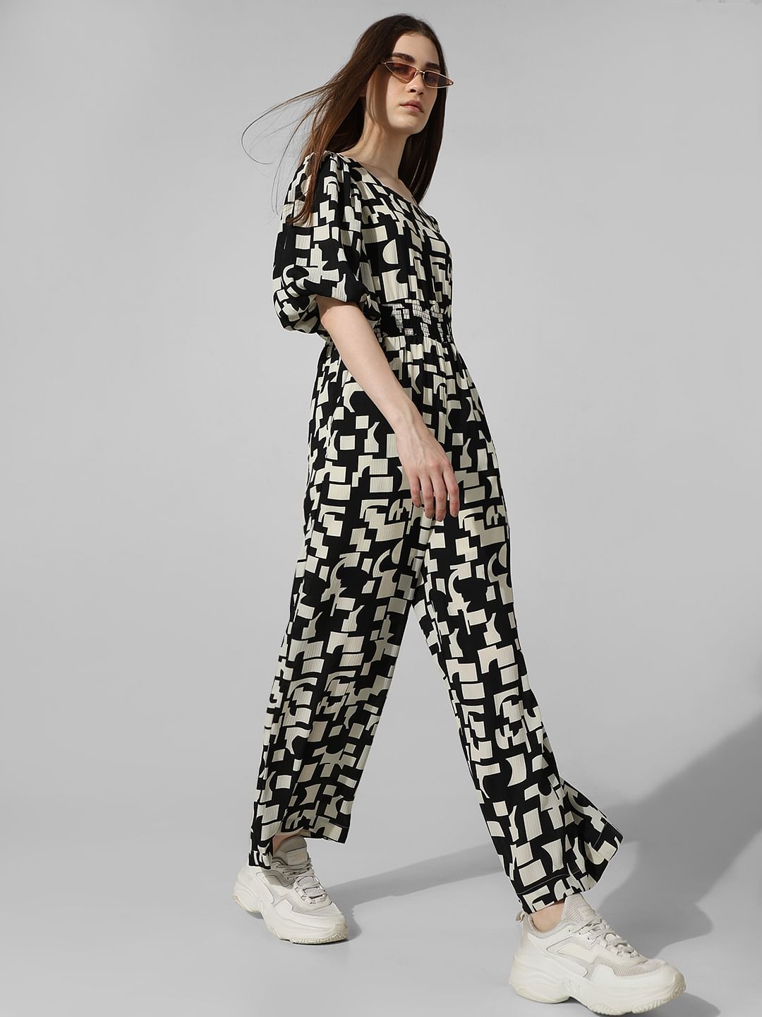 Black Printed Jumpsuit