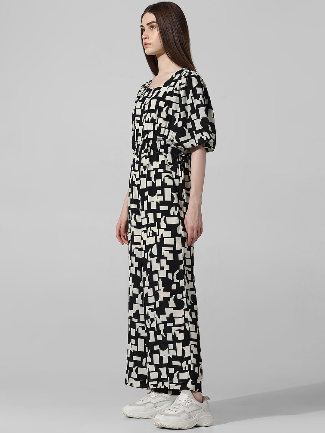 Black Printed Jumpsuit
