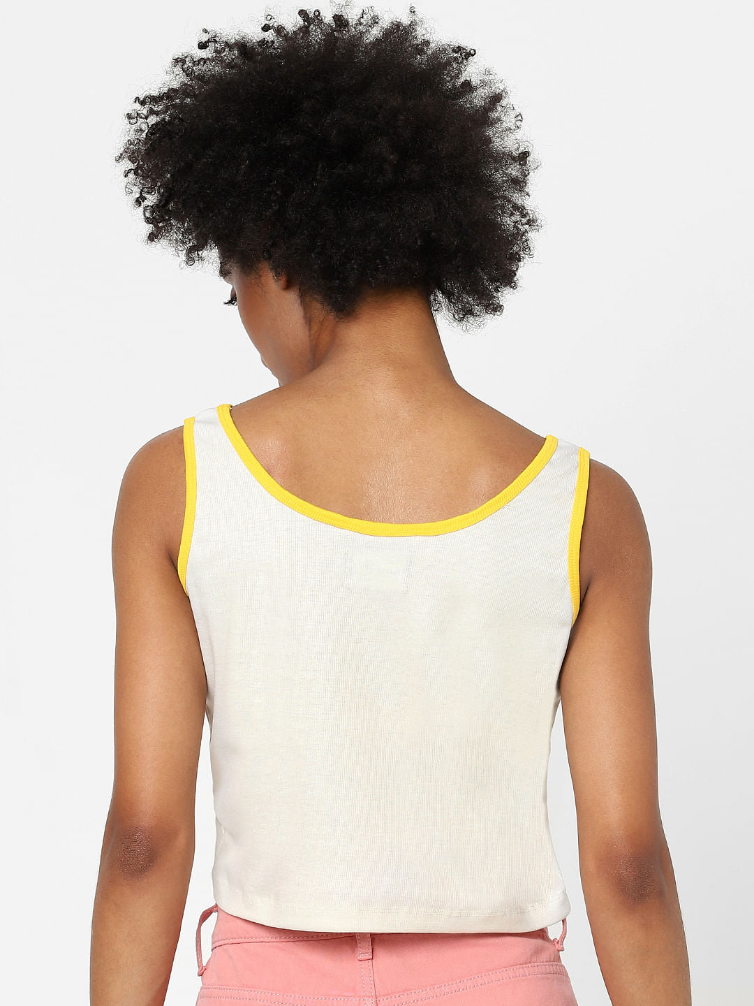 Only X Mickey White Graphic Print Top