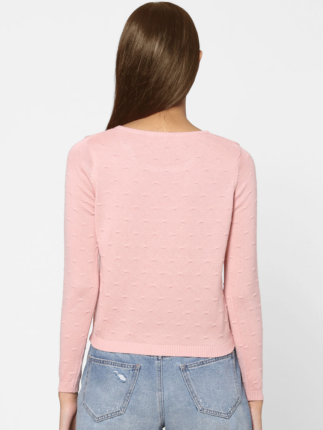 Light Pink Textured Pullover