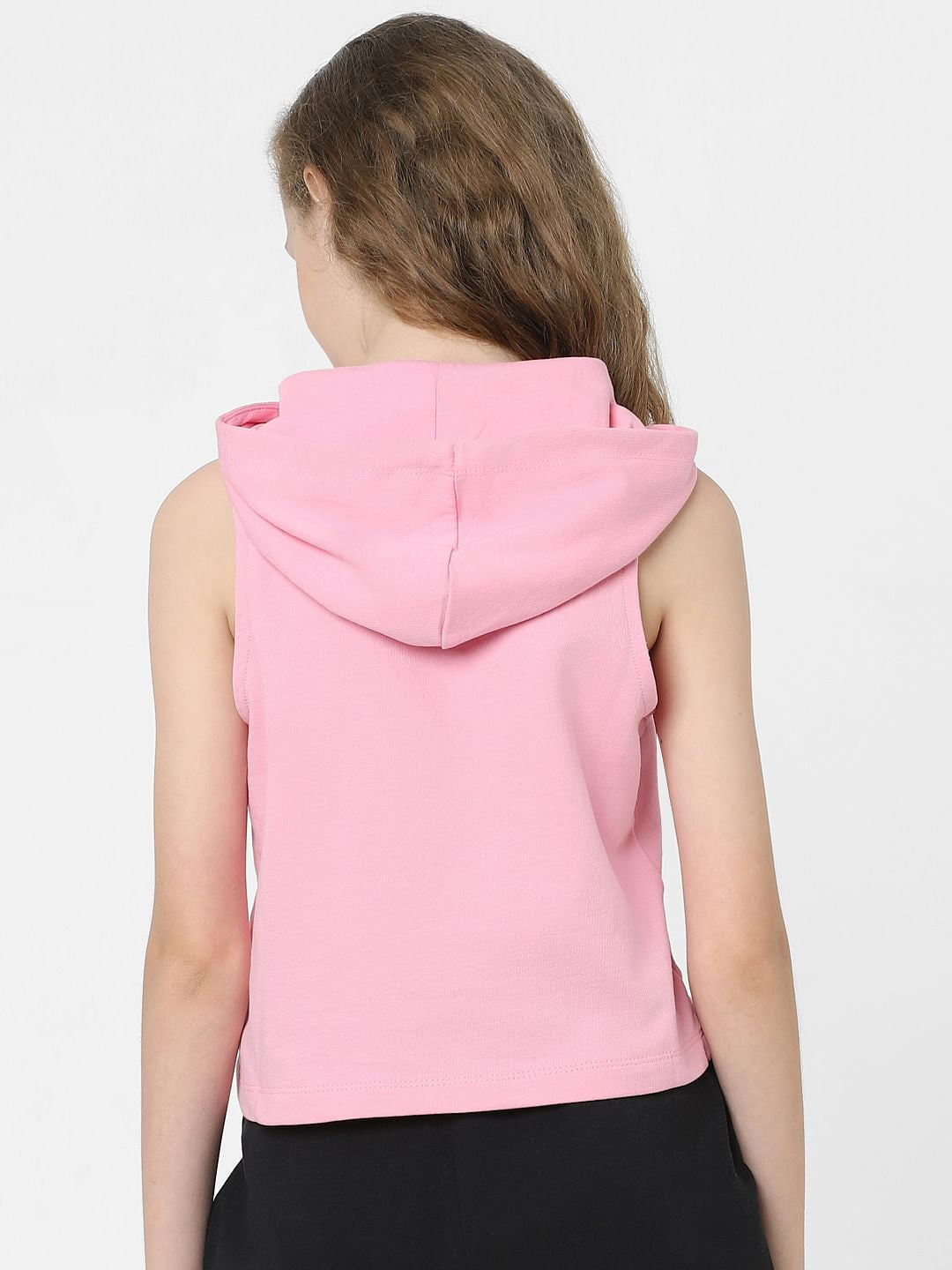 Girls X Hello Kitty Pink Sleeveless Hoodie