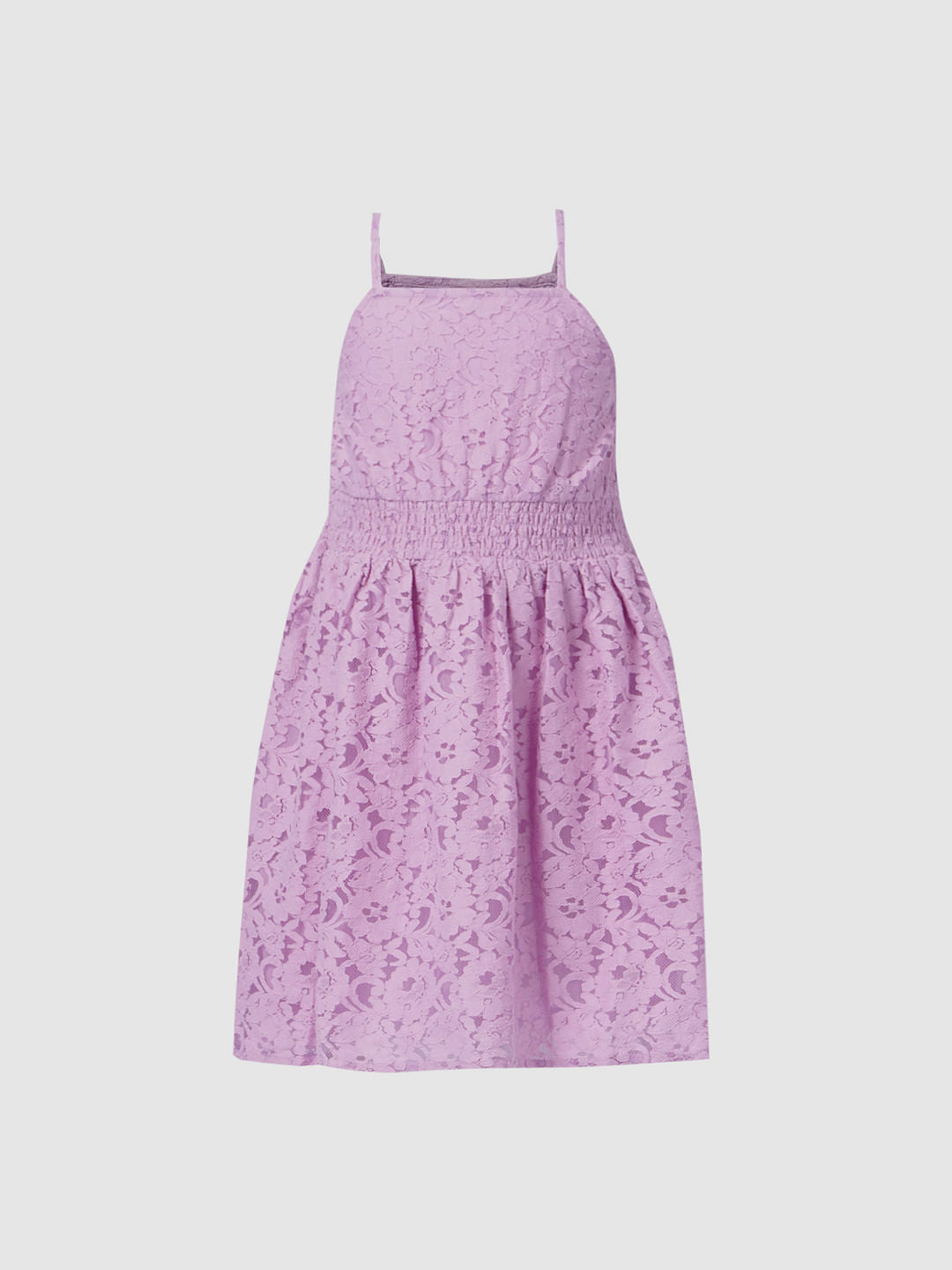 Girls Purple Lace Dress