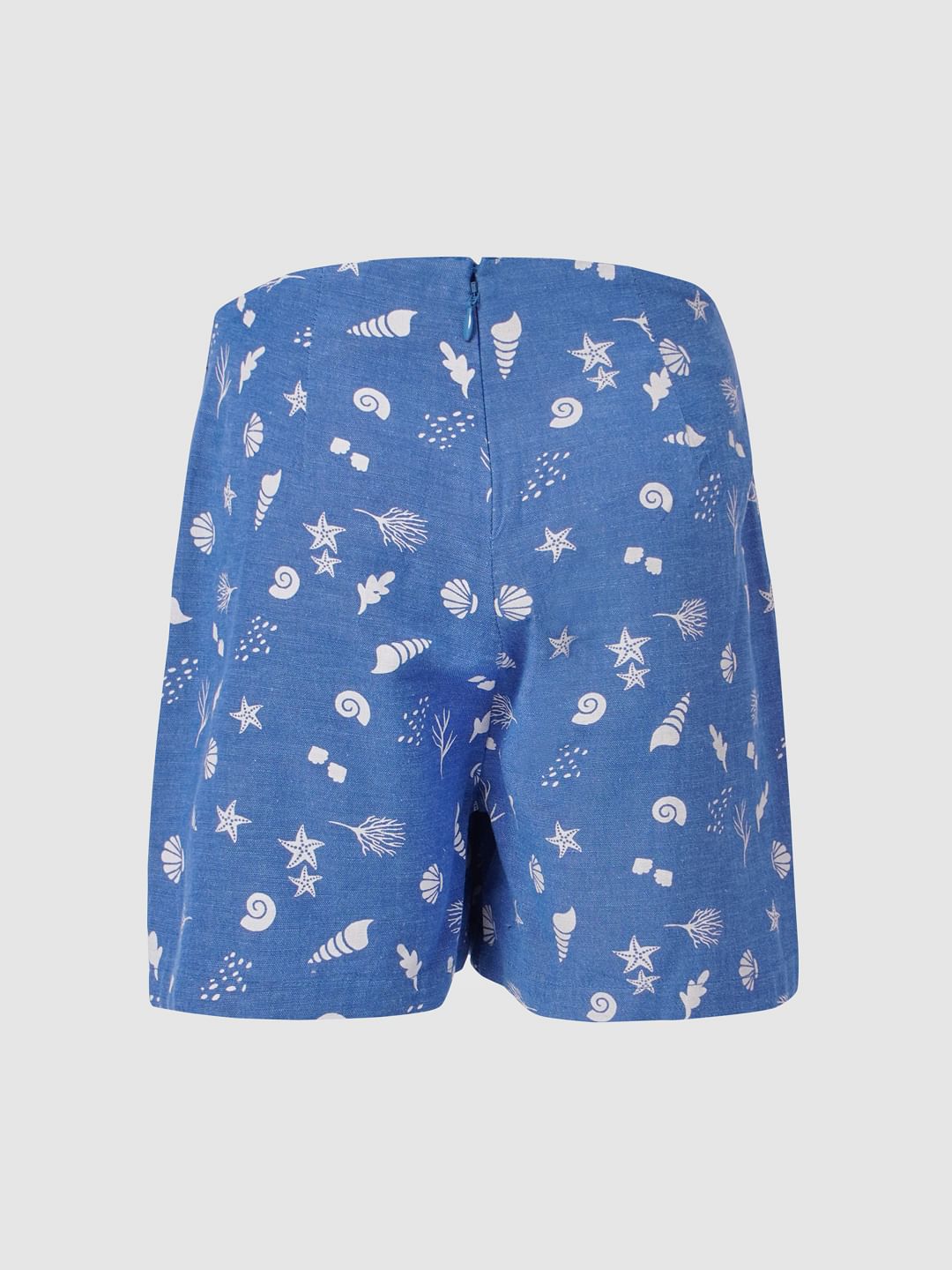 Girls Blue Wrap Shorts