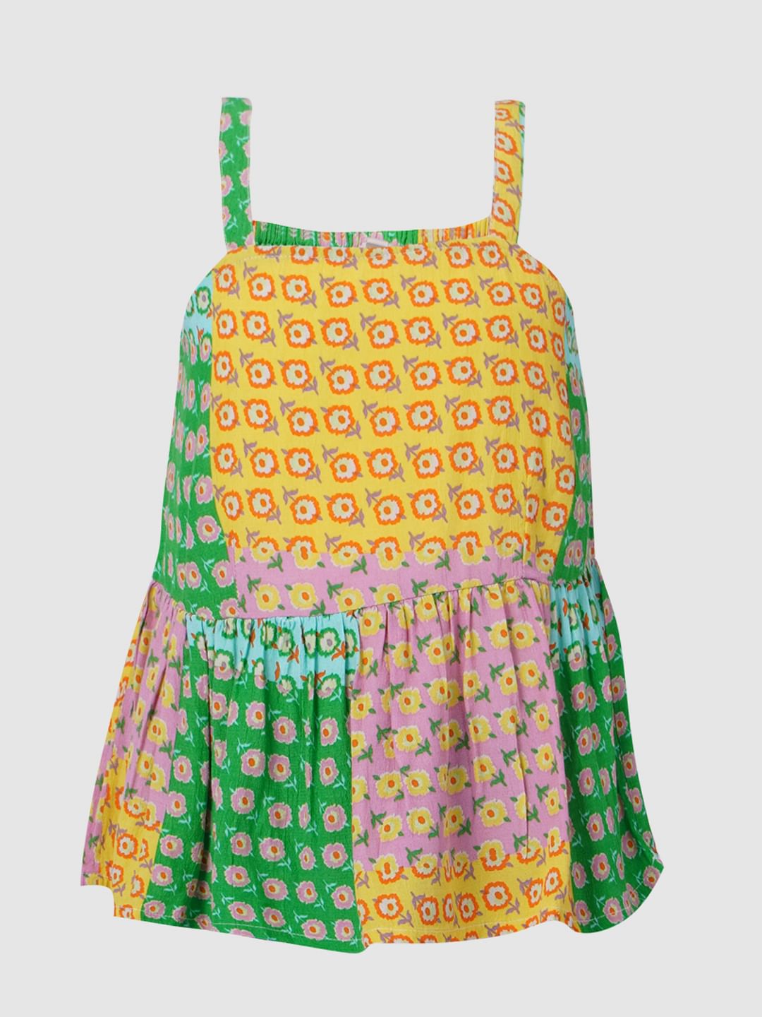 Yellow Floral Co-Ord Top