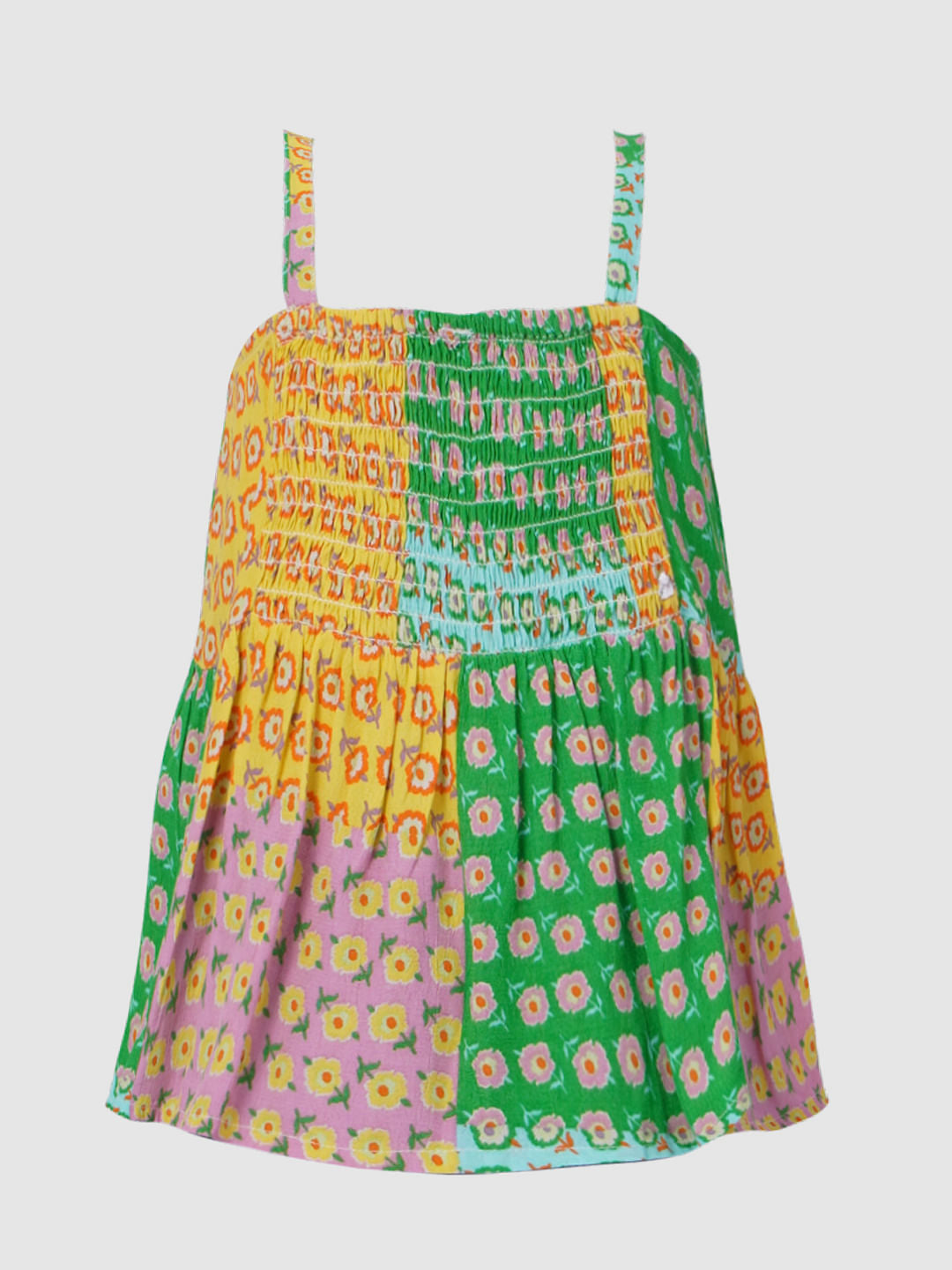 Yellow Floral Co-Ord Top