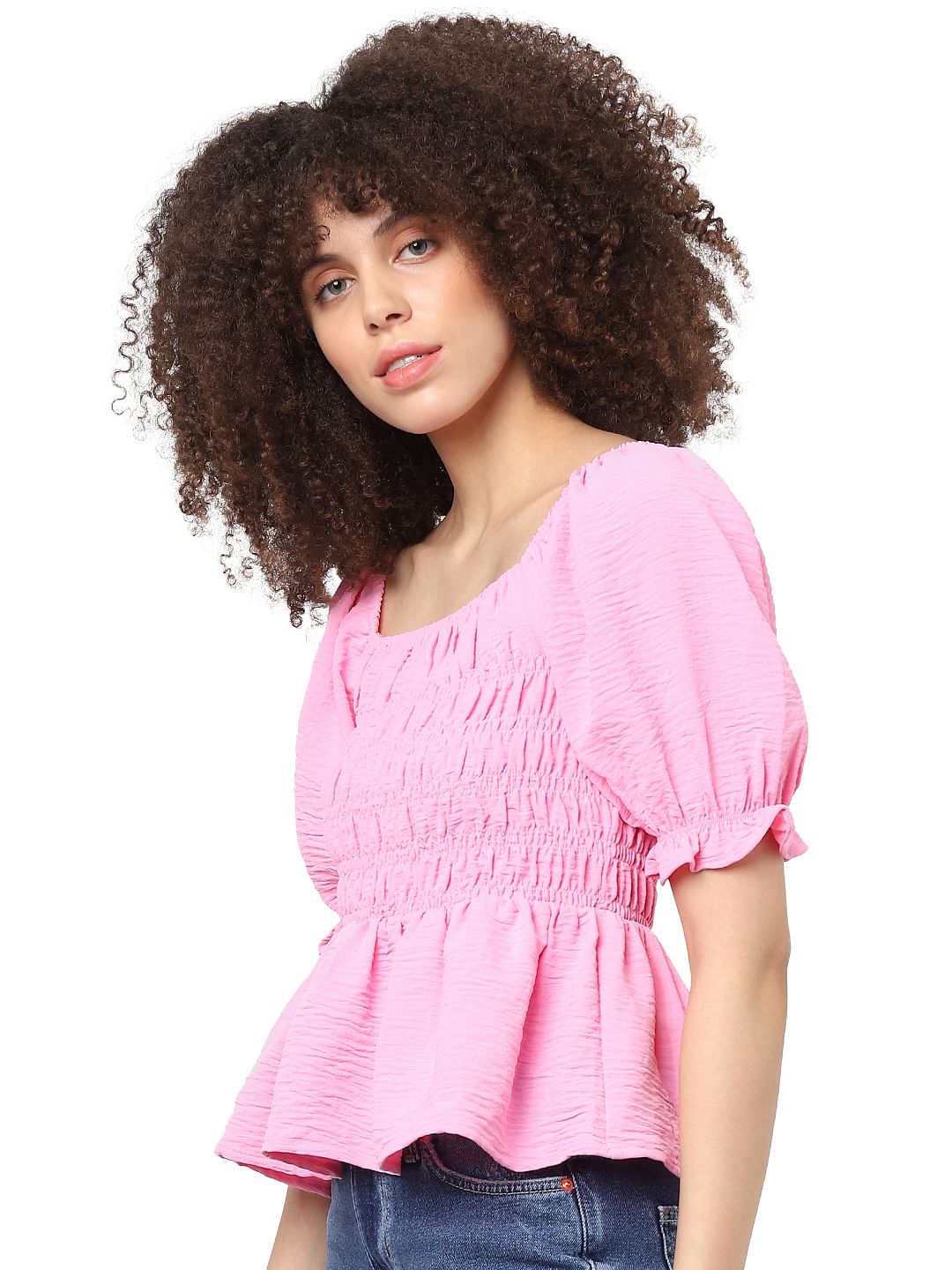 Pink Peplum Top