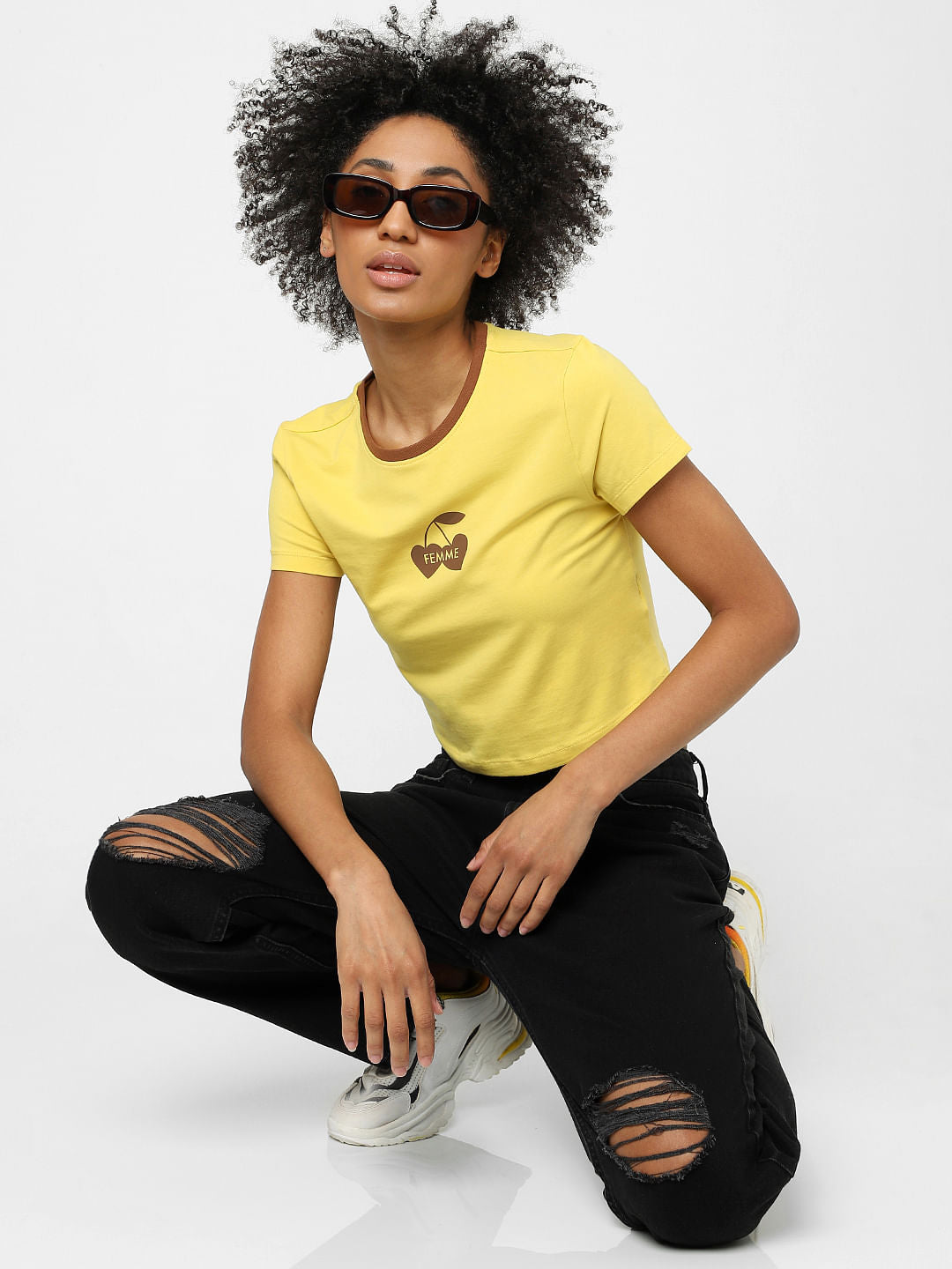 Black High Waist Ripped Jeans