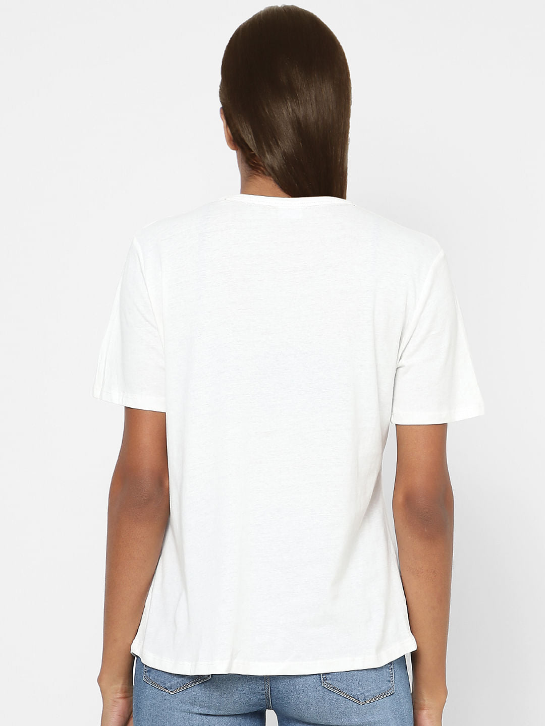 White Graphic Print T-Shirt