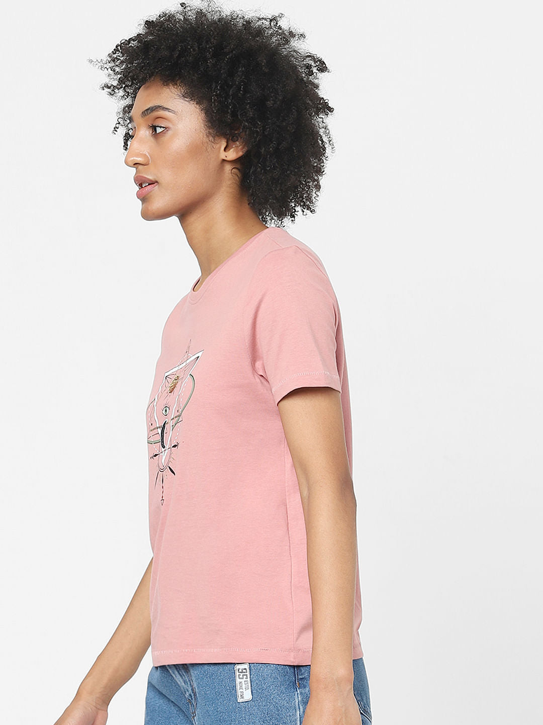 Pink Graphic Print T-Shirt