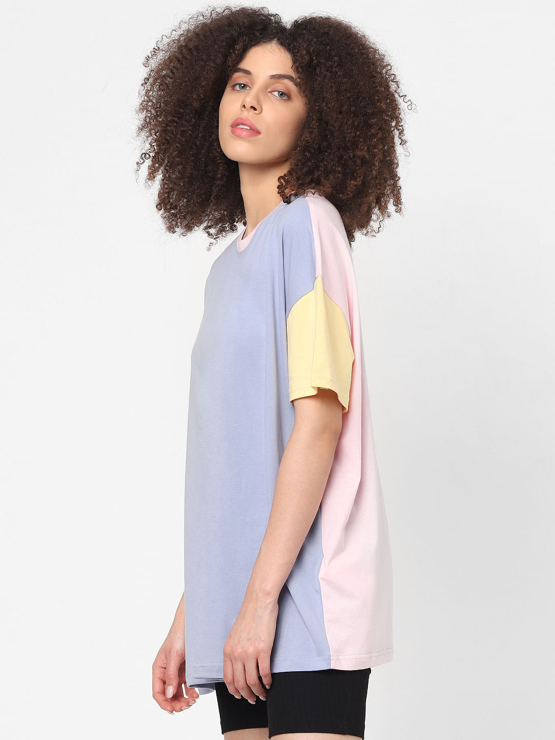 Purple Colourblocked T-Shirt