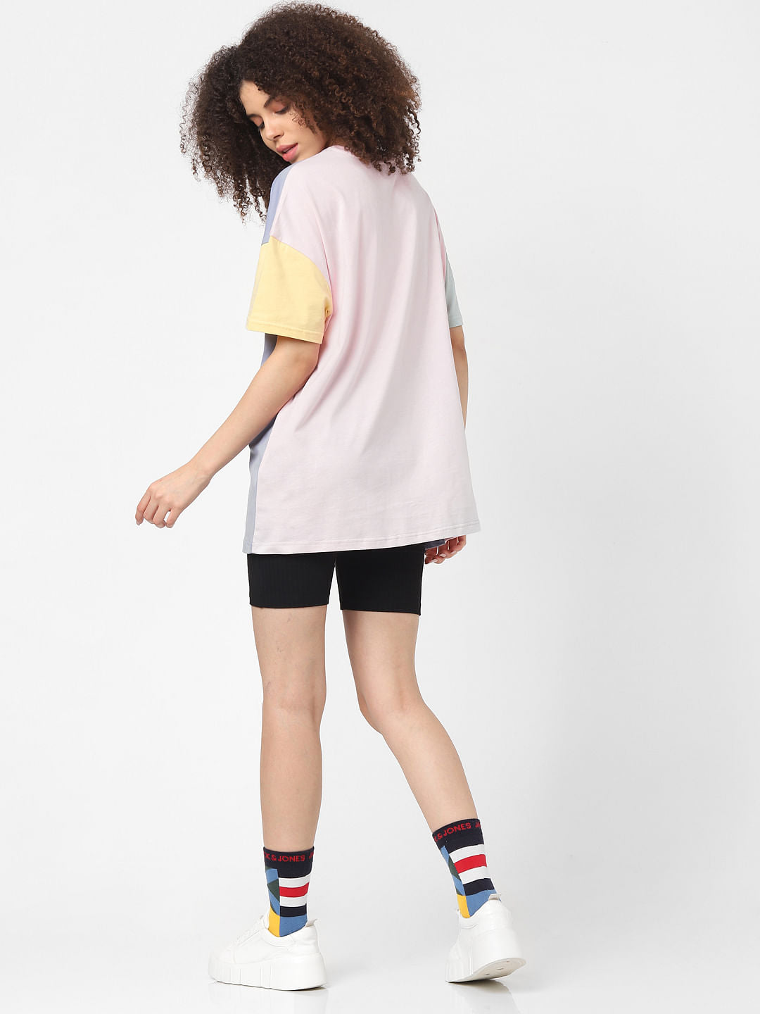 Purple Colourblocked T-Shirt