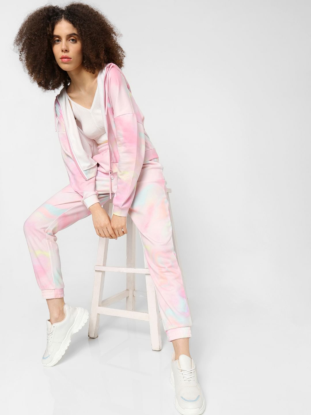 Pink Tie Dye Co-Ord Sweatpants