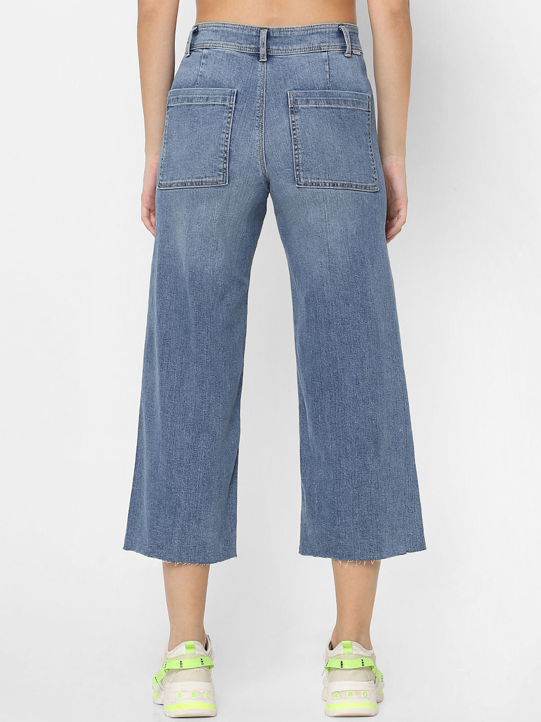 Blue High Rise Flared Jeans