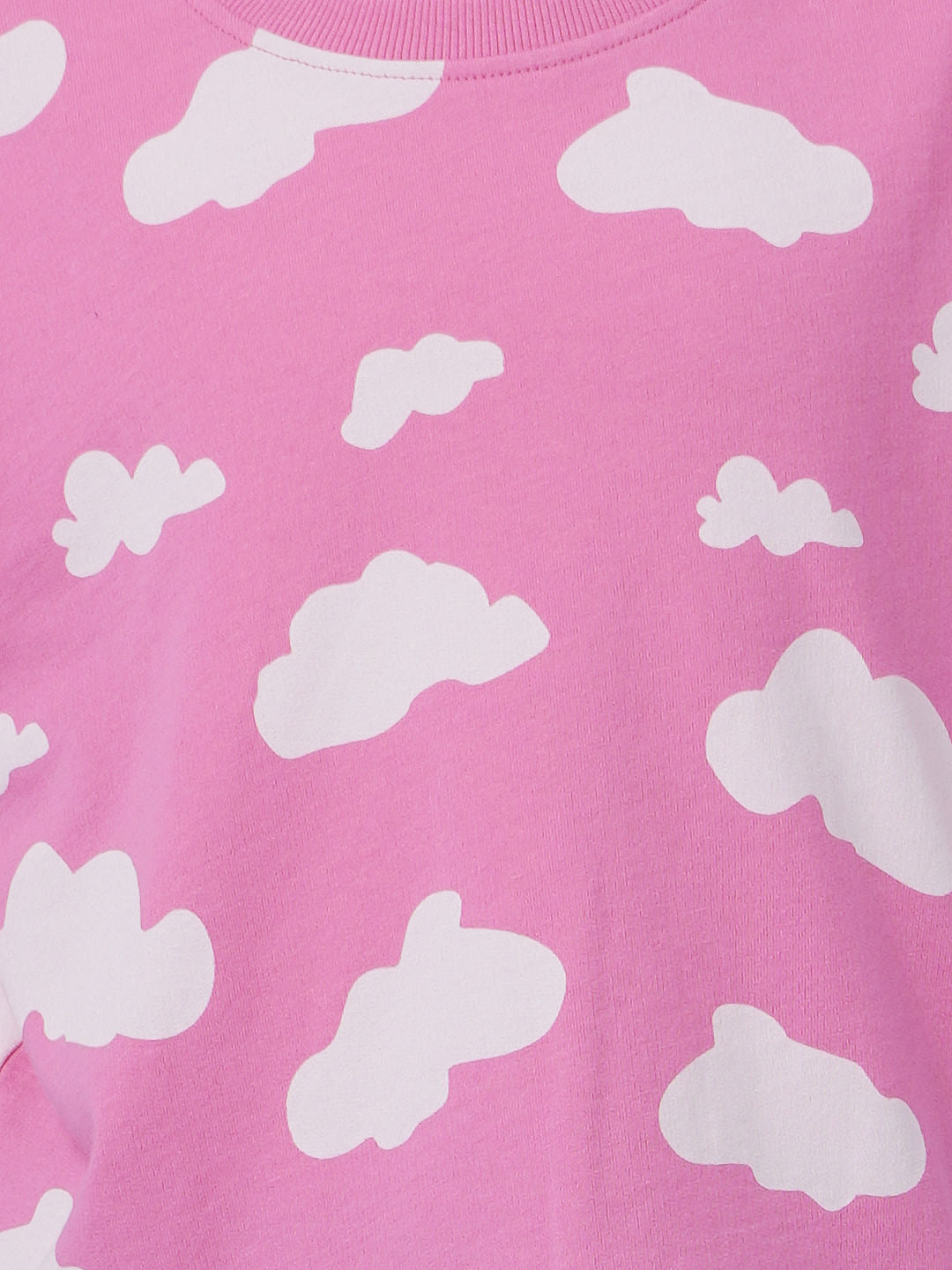 Pink Cloud Print Co-Ord Sweatshirt