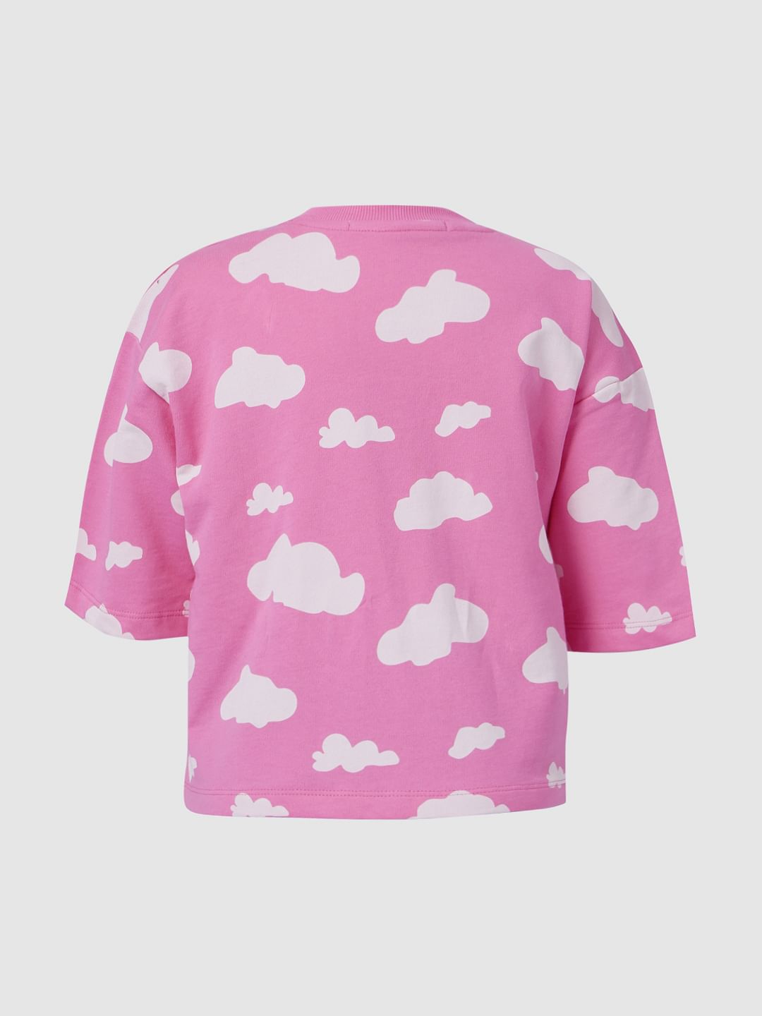 Pink Cloud Print Co-Ord Sweatshirt