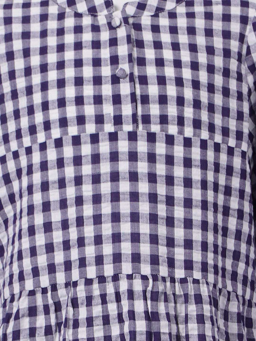 Black Checks Midi Dress