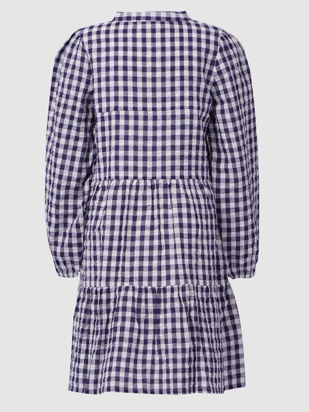Black Checks Midi Dress