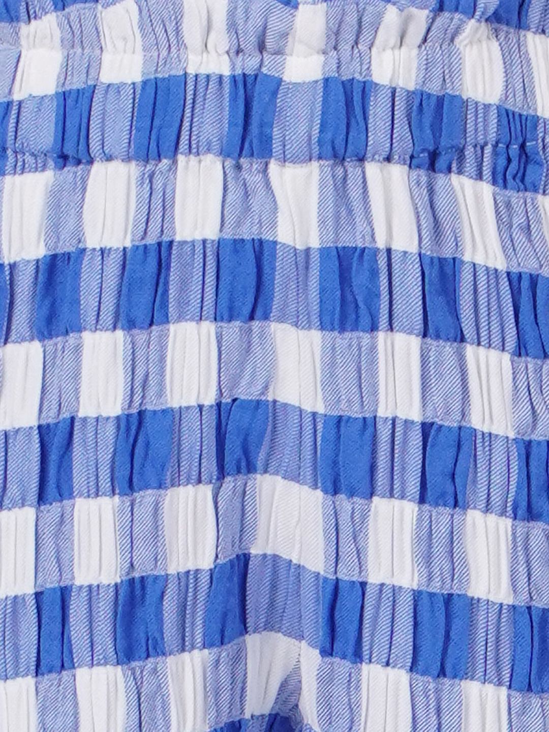 Girls Blue Check Pants