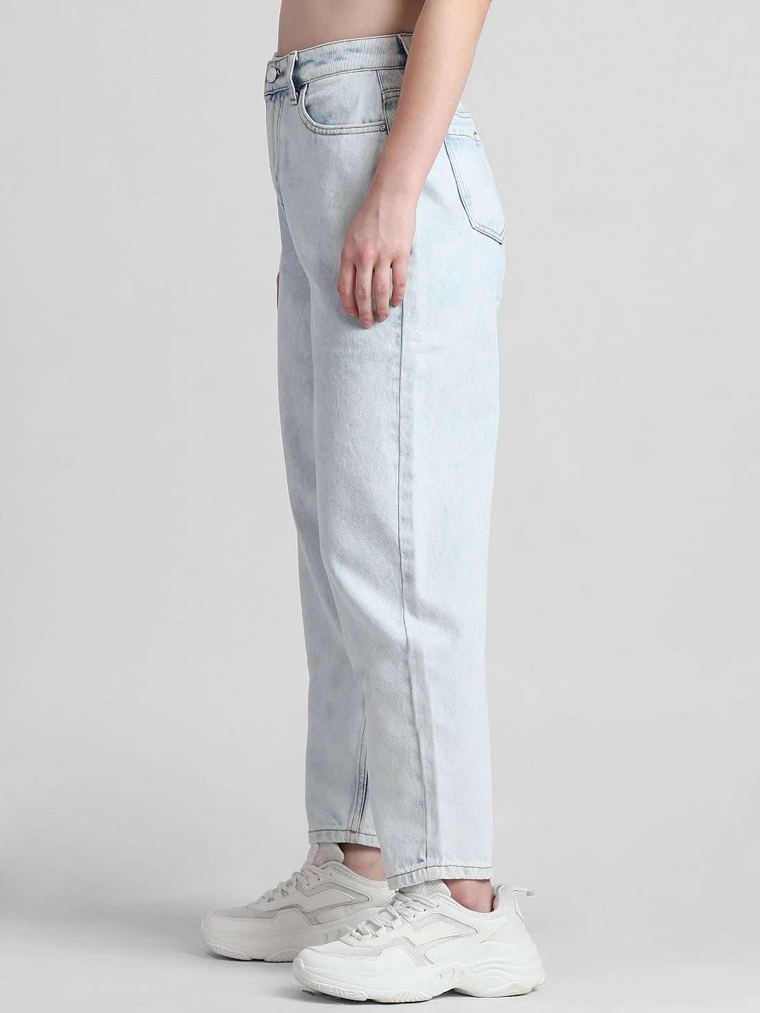Light Blue High Rise Mom Fit Jeans