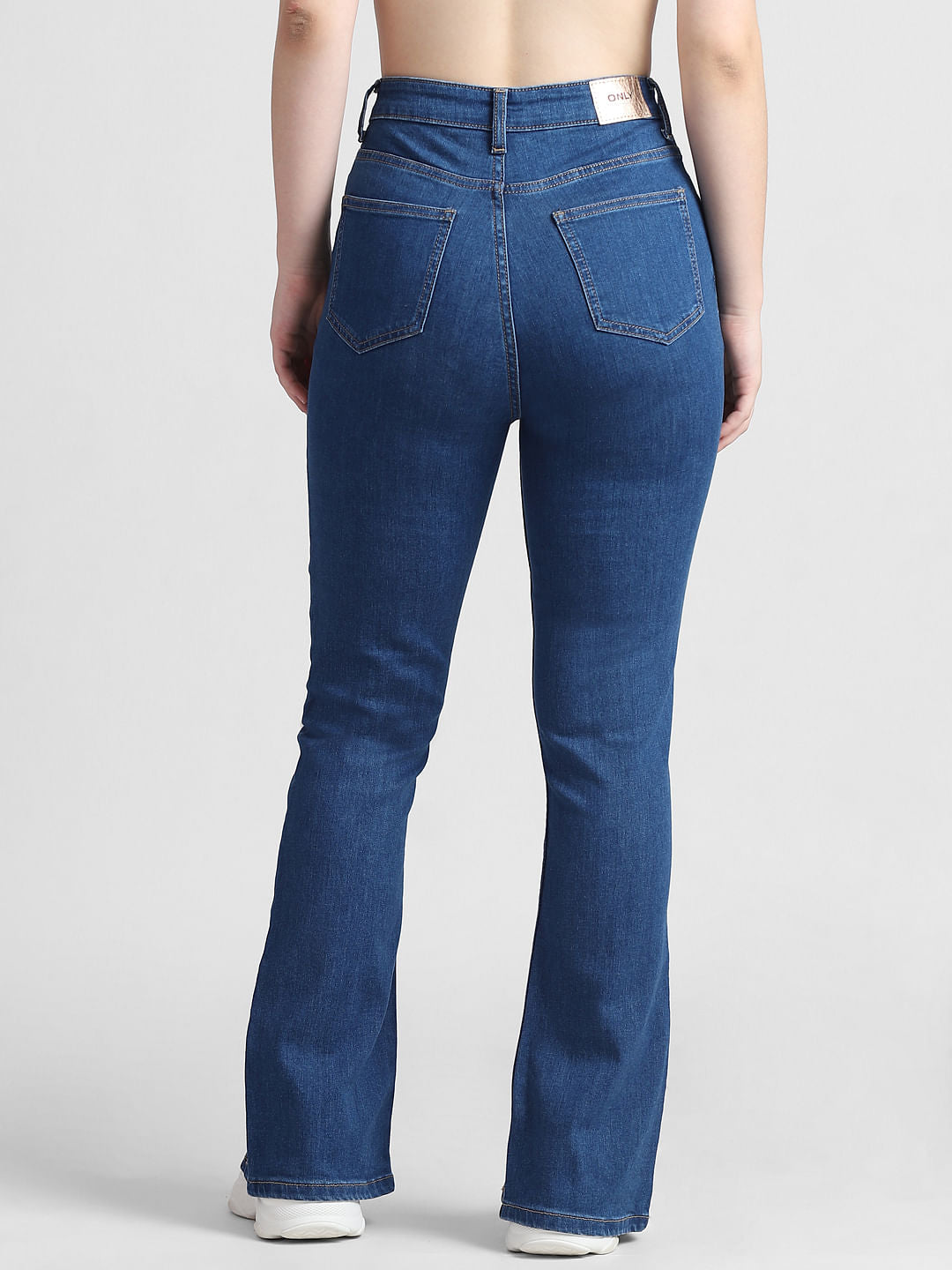 Blue High Rise Hella Flared Jeans