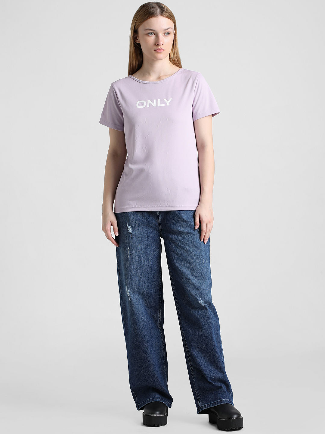 Lavender Back Detail T-Shirt