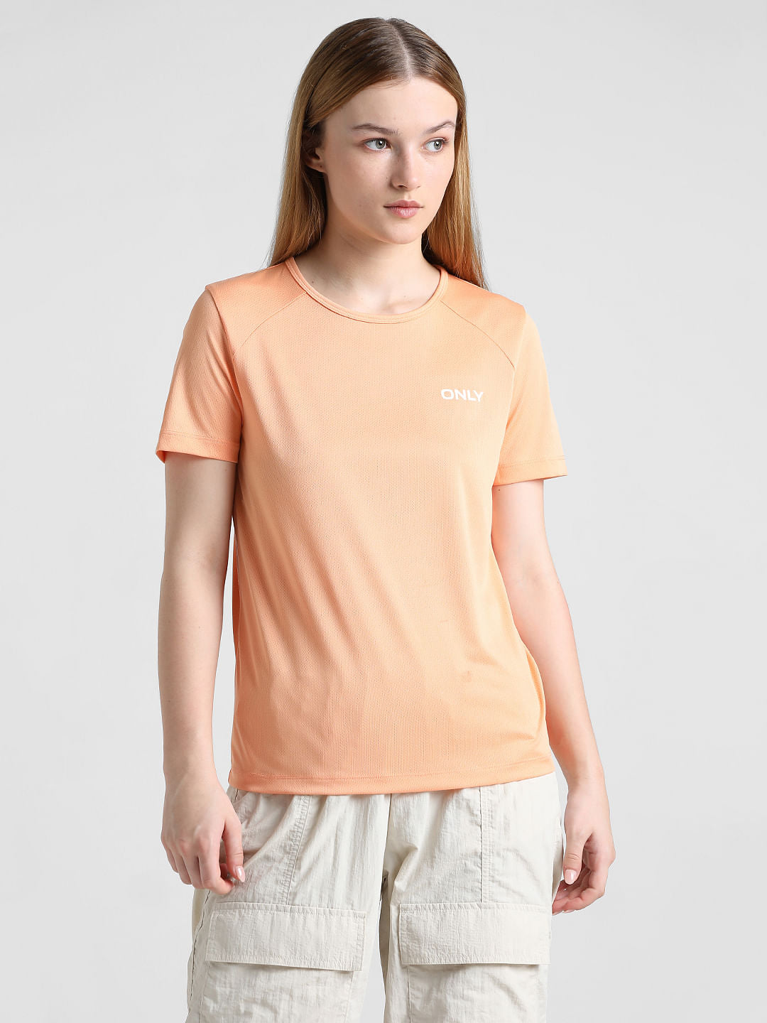 Orange Logo Text T-Shirt