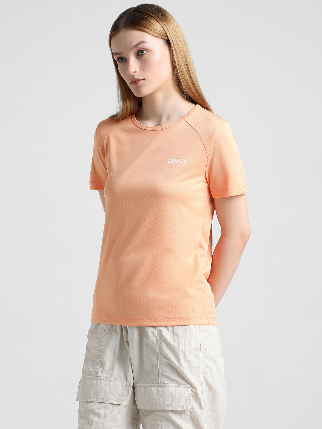 Orange Logo Text T-Shirt