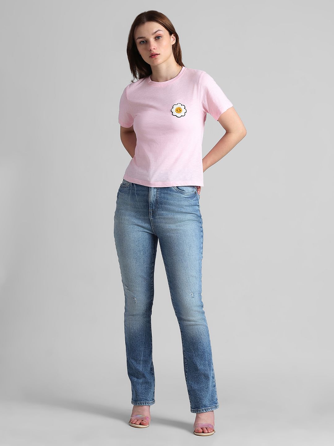 Pink Back Cut-Out T-Shirt