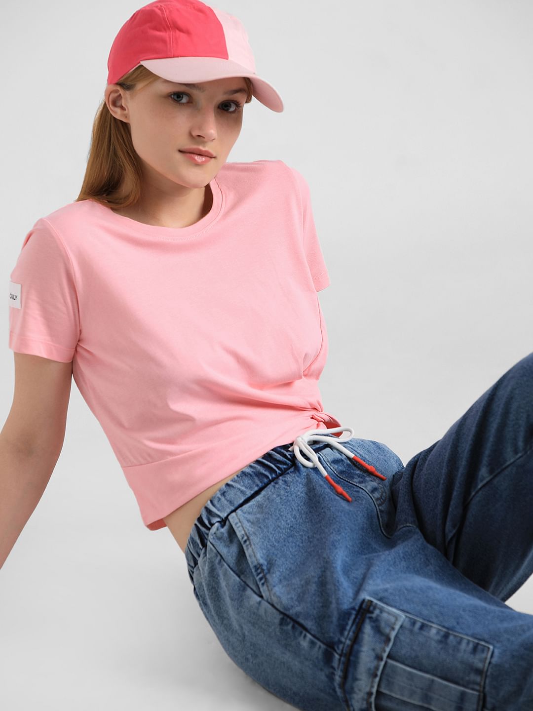 Pink Knot Detail T-Shirt