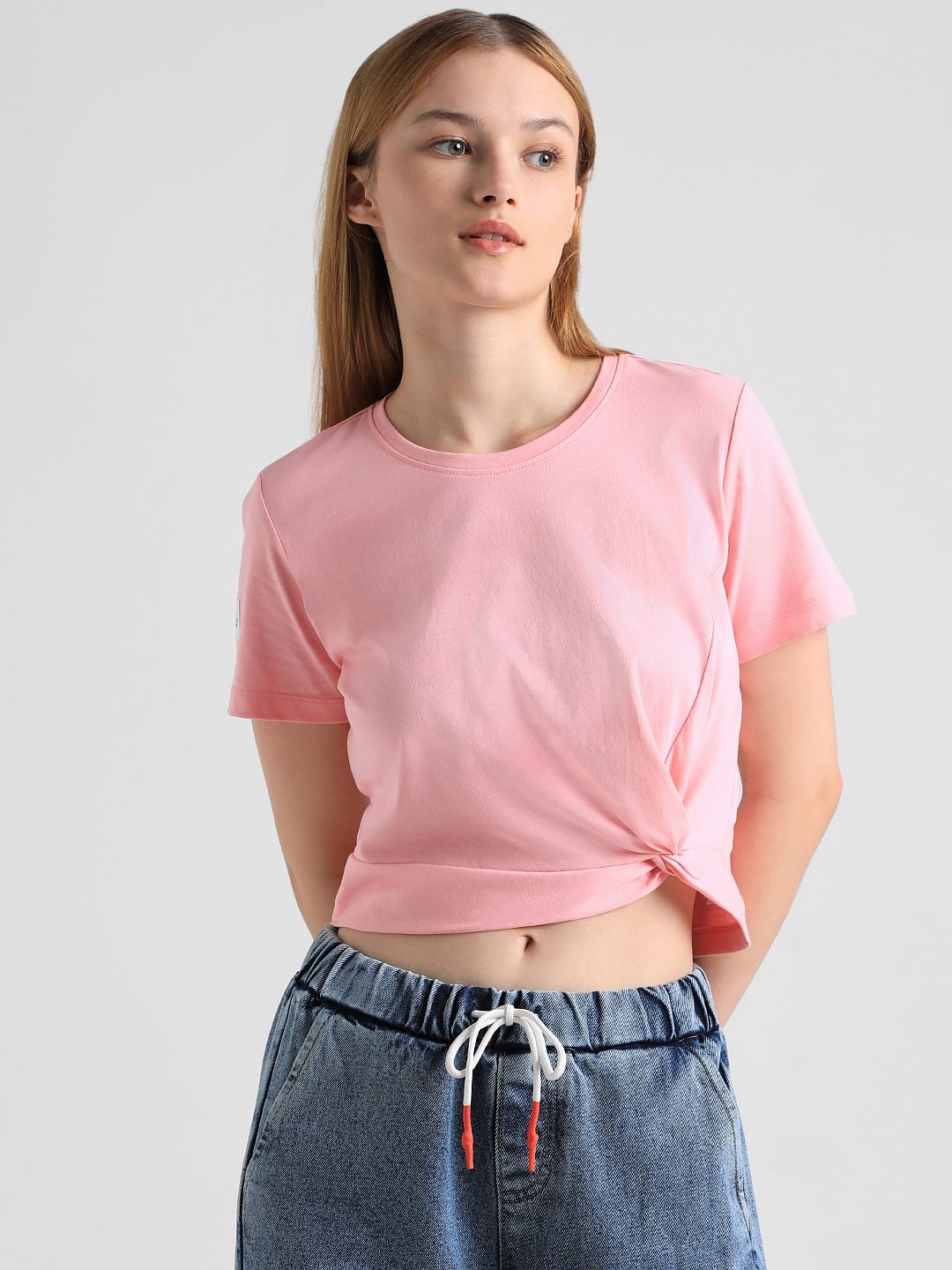 Pink Knot Detail T-Shirt