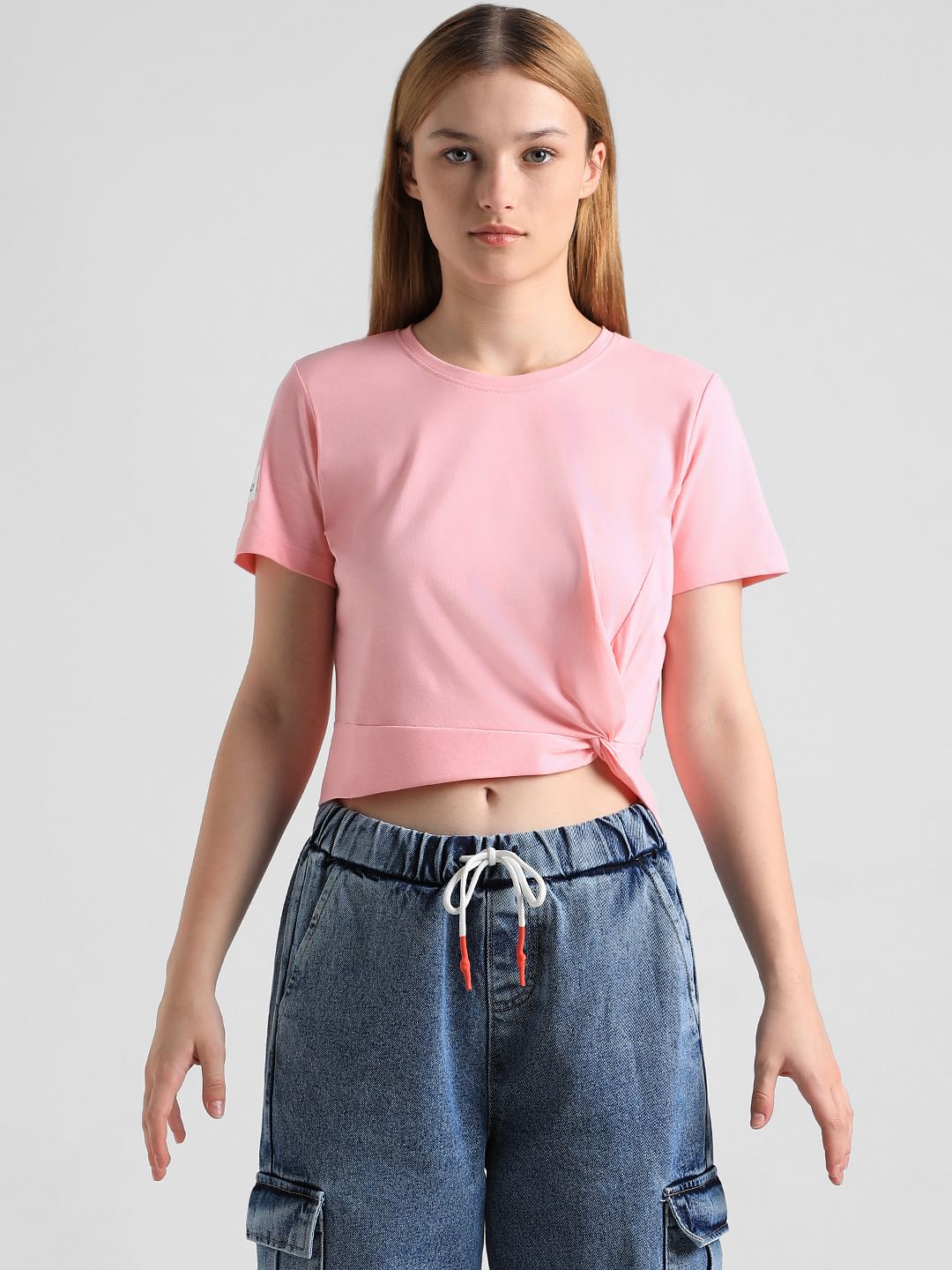 Pink Knot Detail T-Shirt