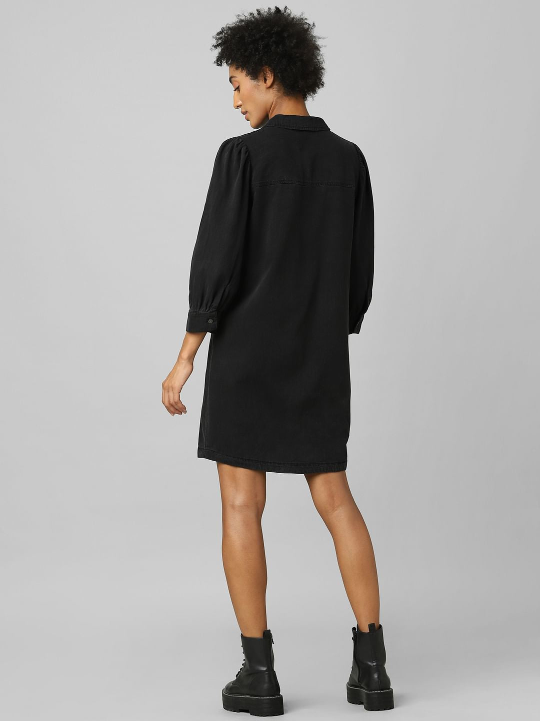 Black Denim Shirt Dress